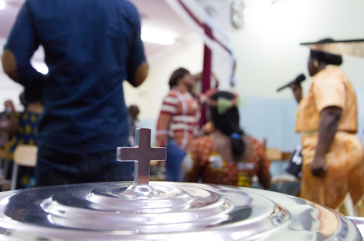 Nella foto: momento di celebrazione in una delle chiese libiche formate da cristiani dell’Africa subsahariana